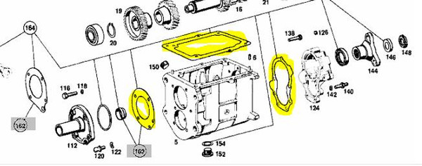 Genuine Mercedes-Benz Gasket Set for 4 Speed Manual Transmission New OEM W113 W111 W112 W121 W10 W180