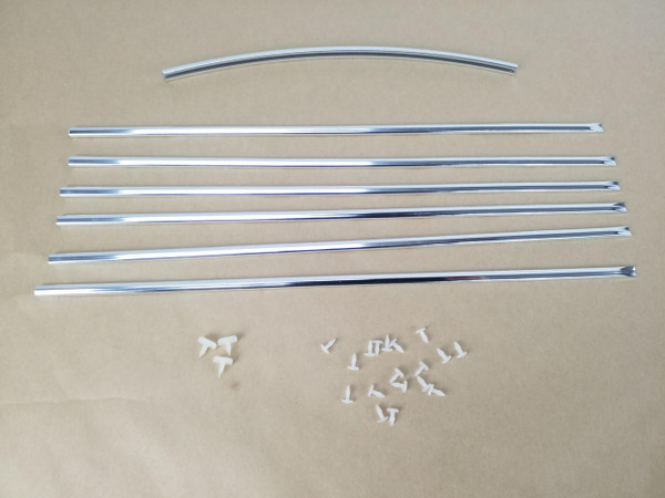 Genuine Mercedes-Benz Front Grille Chrome Trim Set New OEM W123