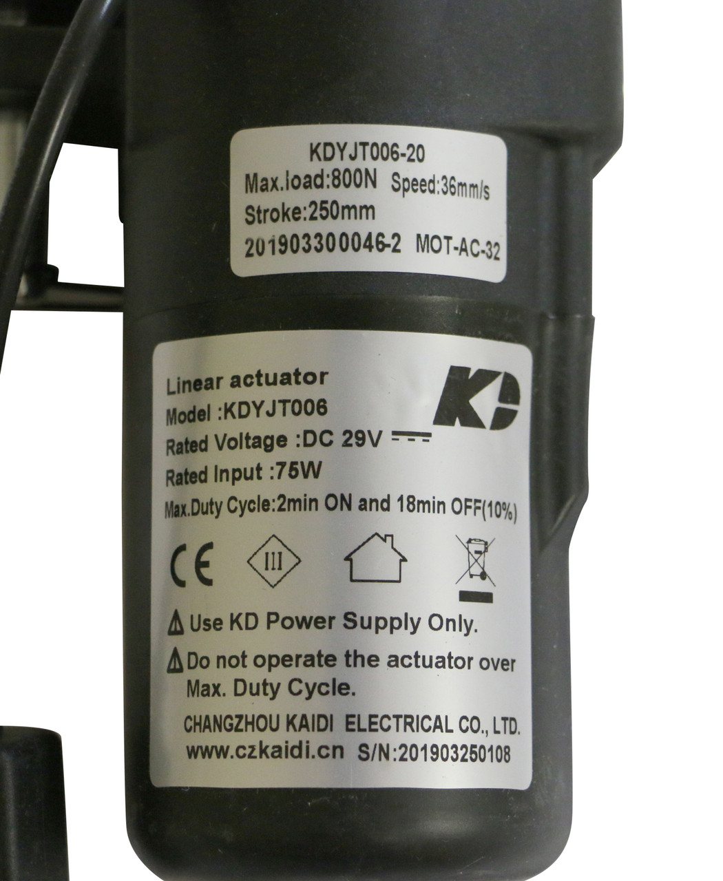 Kaidi KD Replacement Motor for Lift Chair and Recliner KDYJT00620