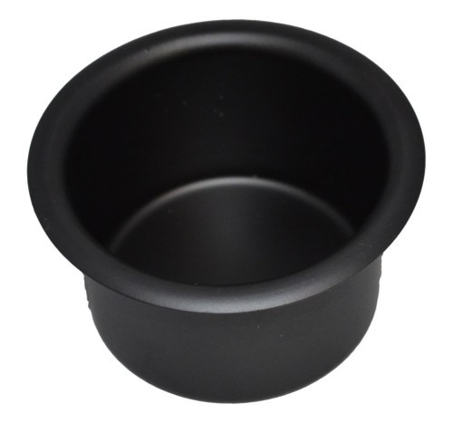 This solid metal replacement cupholder can replace worn, stained, or broken cupholders in your sofa sectional couch, RV, or boat, or serve as a solid choice when adding cupholders to your own creation. It comes in a smooth black stain resistant finish This item fits into a cavity no smaller than the cupholder's 3-2/5 inch inside diameter, and no larger than the cupholder's 4-1/3 outside diameter (3-2/5"~ 4-1/3"). Cup height is 3-1/3 inches.  Solid metal make ensures this cupholder will survive the elements and resist stains, making it ideal for both indoors and outdoors installation. Contact customer service for additional information and bulk pricing.