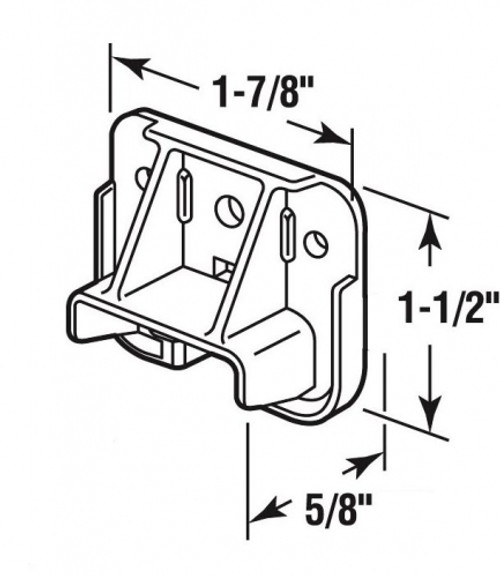 On a dresser drawer, when the drawer is pulled completely out and it tilts down, the most likely cause is a broken drawer guide. This replacement drawer guide is universal and will replace other drawer guides of the same shape and size. Contact customer service for additional information and bulk pricing.