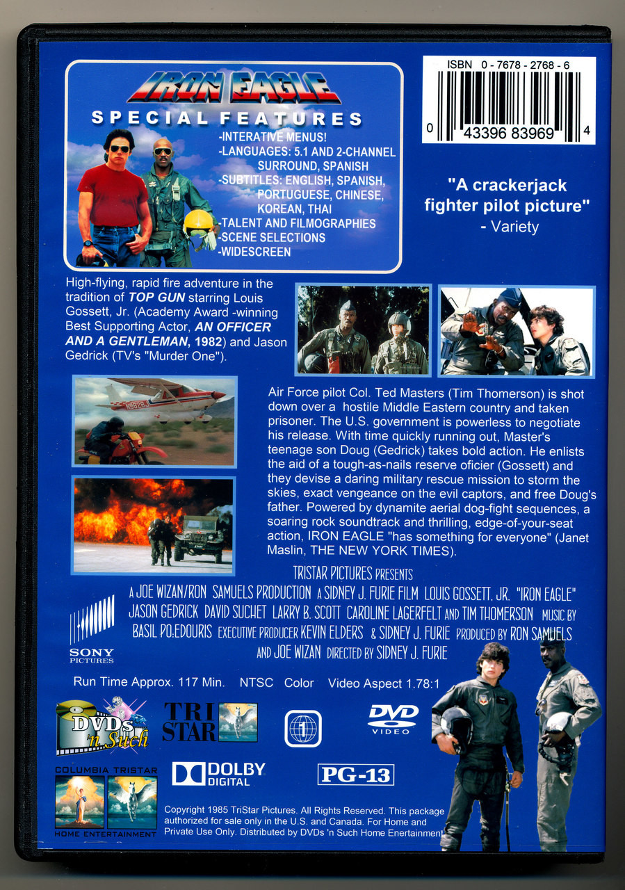 Iron Eagle 1986 Widescreen DVDs nSuch