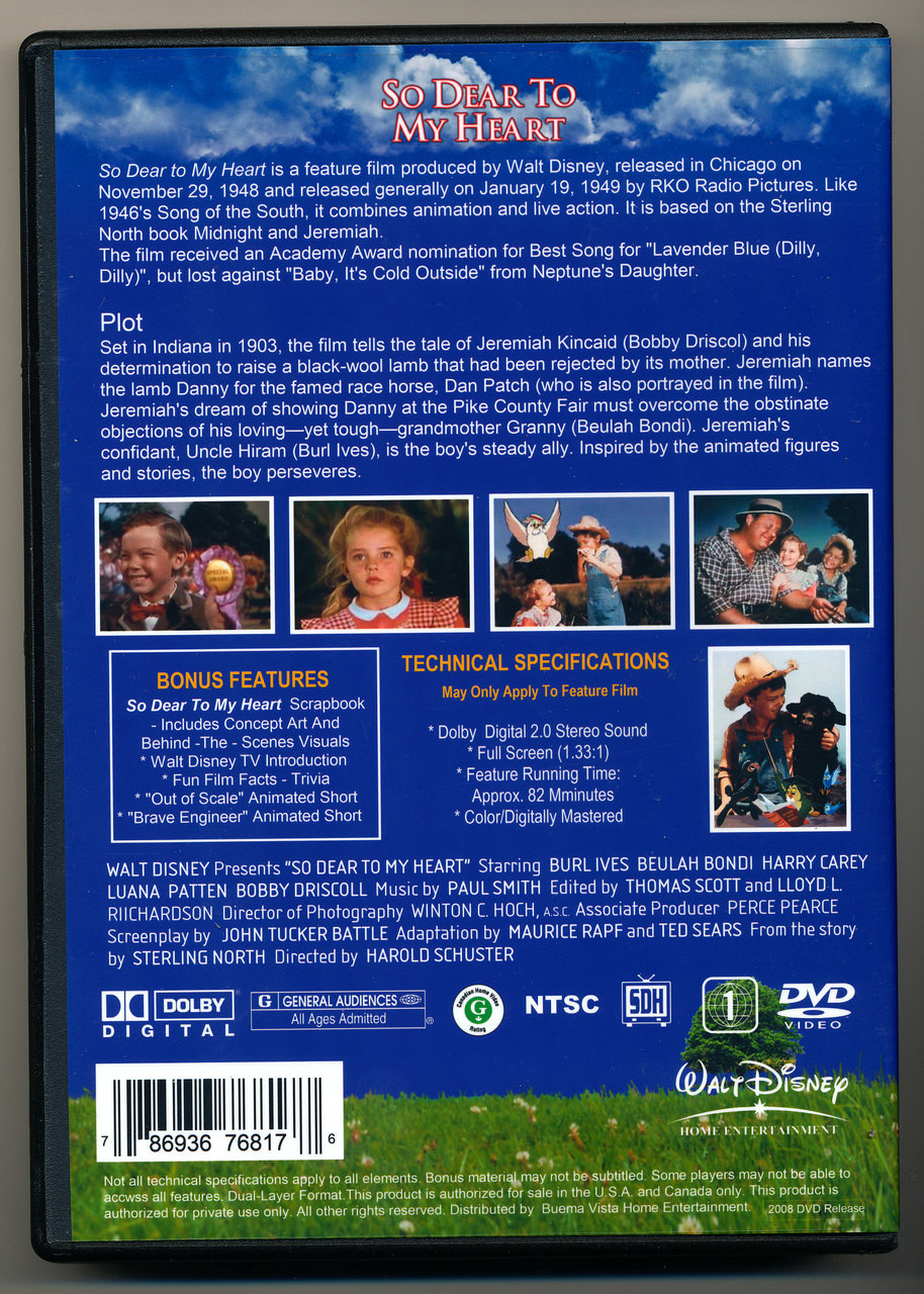 So Dear To My Heart (Disney) DVD - DVDs 'nSuch