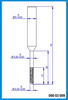 3.2mm x 70mm x 30mm x 8mm Step Shank 2 Flute End Mill Drill Point