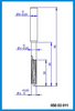 6mm x 90mm x 50mm x 8mm Step Shank 2 Flute End Mill Drill Point