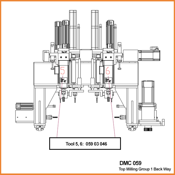 DMC 059 Top Milling Group 1 Back Way Tool Ring