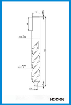 5mm x 100mm x 81mm x 11mm Centre Drill Point, Carbide