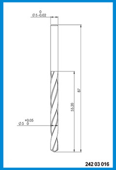 5mm x 87mm x  55.20mm x 5mm Drill Point, Carbide