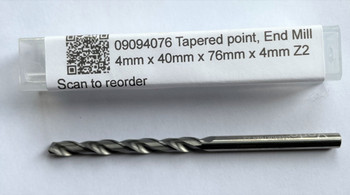 4mm x 40mm x 76mm x 4mm Z2 End Mill, Carbide
