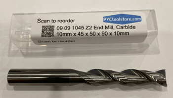10mm x 45mm x 50mm 90mm x 10mm  Z2, End Mill, Carbide