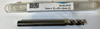 5mm x 15mm x 65mm x 6mm Z3 Carbide, End Mill