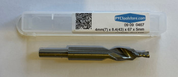 4mm (7) x 8.4(15) x 8.4(28) x 67 x 5mm (17) , Countersink,  Carbide End Mill 