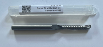 5mm x 34mm x 80mm x 6mm  Z1, End Mill, Carbide