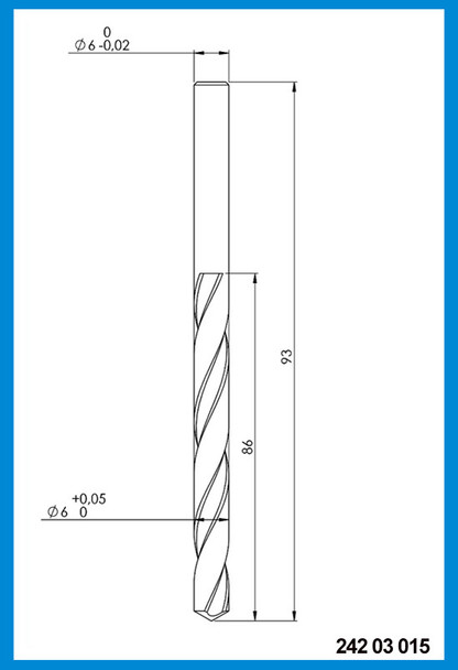 6mm x 93mm x  86mm x 11mm Center Drill Point, Carbide