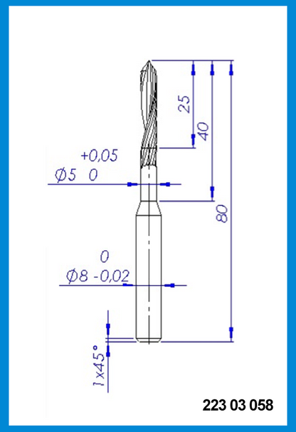 5mm x 40mm x 80mm x 8mm Z1 Carbide