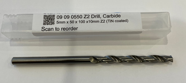 5mm x 50mm x 100mm x 5mm Z2 End Mill, Carbide