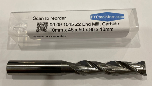 10mm x 45mm x 50mm 90mm x 10mm  Z2, End Mill, Carbide