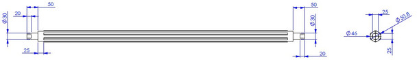 Mandril 50cm / 2 inch for Haffner SAC-845 and SAC-855