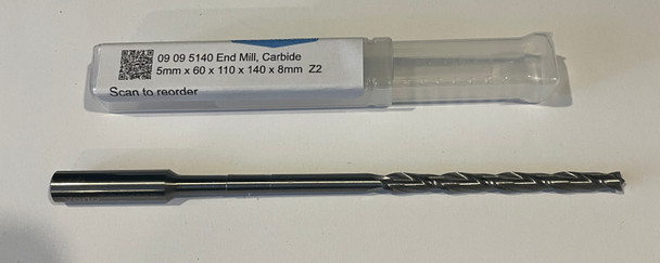 5mm x 60mm x 110mm x 140mm x 8mm  Z2, End Mill, Carbide