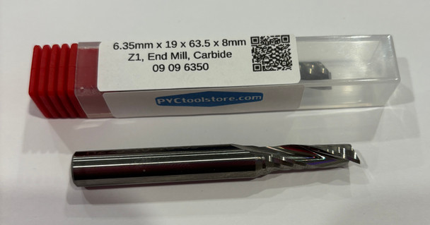 6.35 mm x 19mm x 63.5mm x 8mm  Z1, End Mill, Carbide