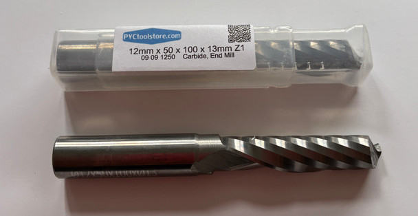 12mm x 50mm x 100mm 13mm Z1,  End Mill, Carbide