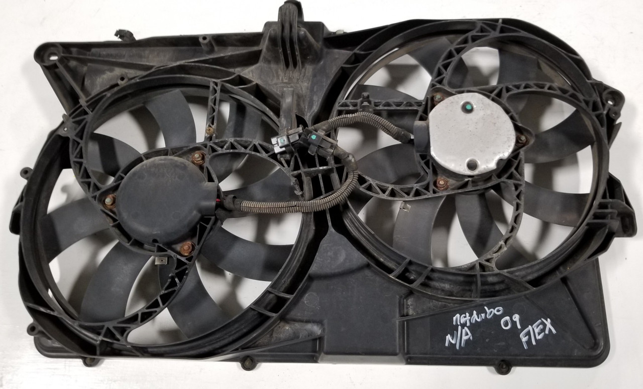 2009 Ford Flex Radiator Fan Motor Dual Fan Assembly Without Turbo Ford OEM