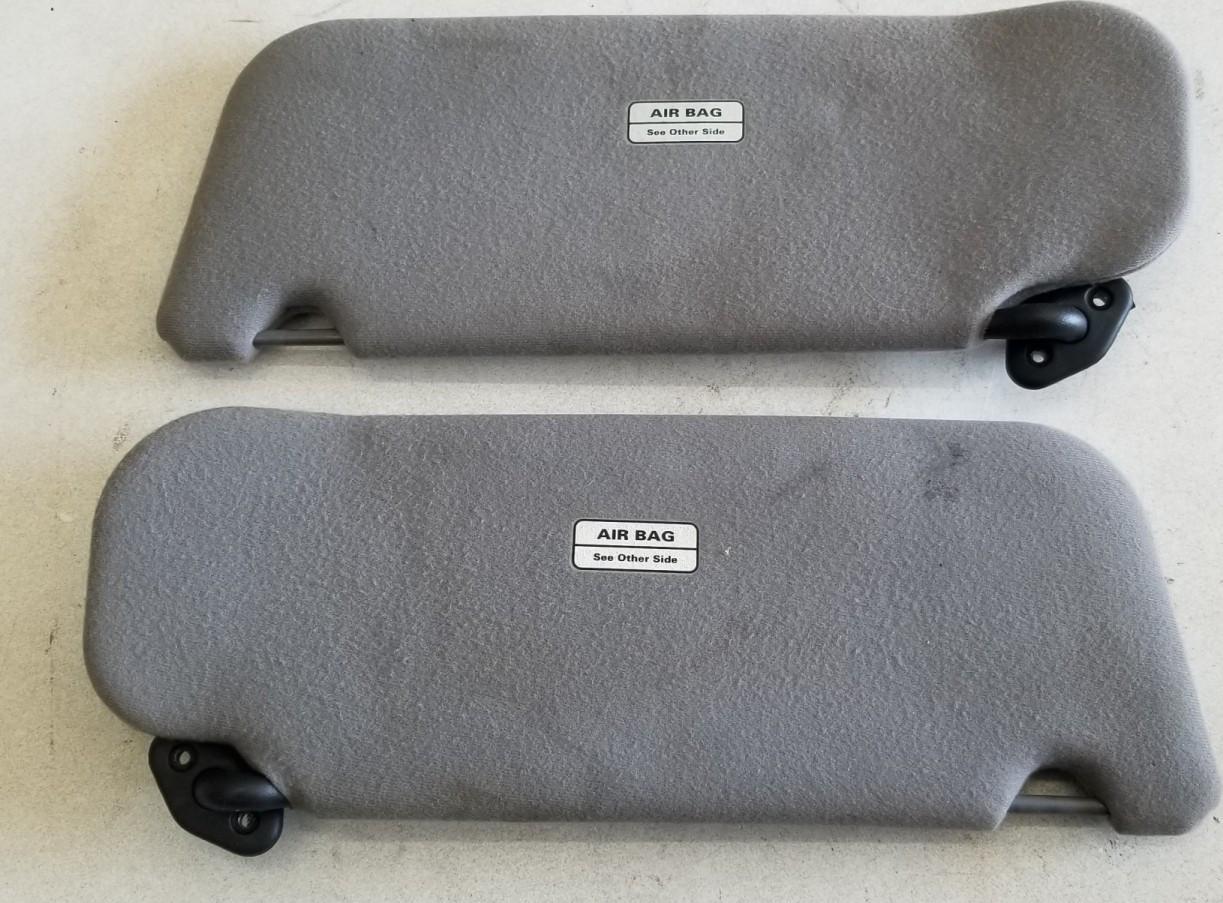 1994 1995 1996 Thunderbird Cougar Sun Visor Set Gray with OEM