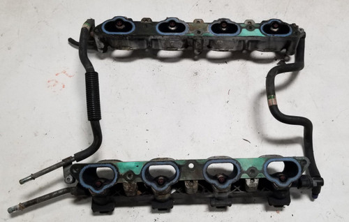 1998 99 00 01 02 2003 Jaguar XJR 4.0L V8 SC Intake Manifold Rails with Fuel Injectors