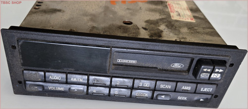 1995 1996 Ford F150 F250 Radio AM FM Cassette Player with Clock F5TF-19B132-BA