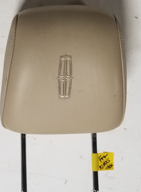 2009 10 11 2012 LINCOLN MKS Front Seat Headrest Beige with Lincoln Emblem