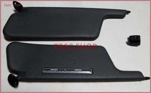 1991 1992 1993 1994 Mercury Capri Sun Visor Set Gray with Clip