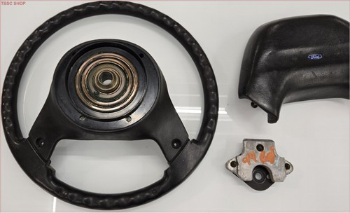 1993 1994 Ford Ranger Steering Wheel Black Rubber with Horn Pad