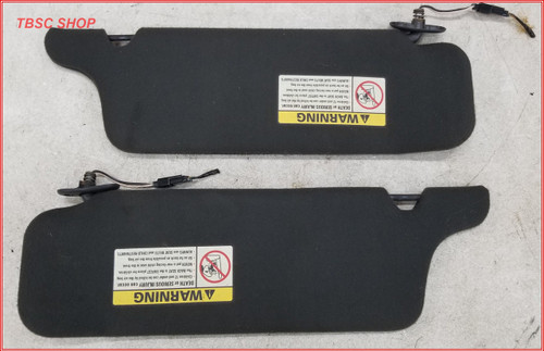 1999 00 01 2002 FORD MUSTANG Sun Visor Set Black Cloth Lighted