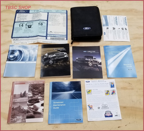 2007 FORD F-SERIES F150 OWNERS Manual Collection with Case Dealer Window Sticker