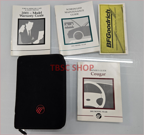 2001 Mercury Cougar Owners Manual Collection with Case