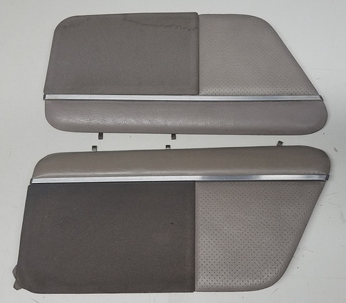 Rear Speaker Cover Gray Leather Set 1989-1993 Thunderbird & Cougar Grade C