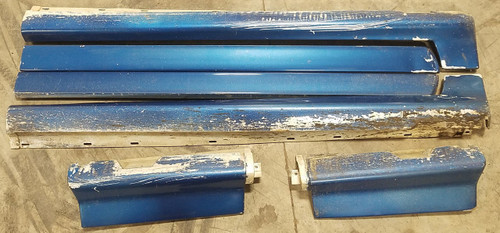 Side Skirt Ground Effects Six Piece Set Blue 1989-1997 Thunderbird Cougar