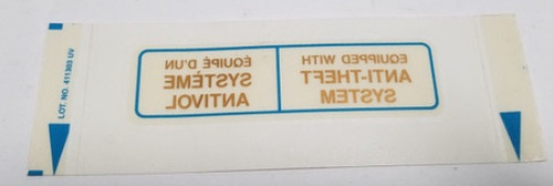 Anti-Theft OEM Window Sticker 1989-1998 Thunderbird Cougar Town Car Mark VIII