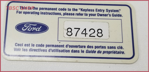 Keyless Entry Key Card Ford OEM Lincoln Mark VIII Ranger Explorer Mountaineer Thunderbird Cougar