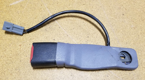 Seat Base Lap Belt Gray with Black Top Clip LH 1994-1997 Thunderbird Cougar