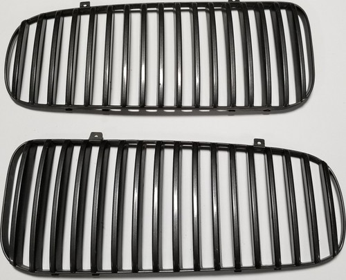 1998-2003 Jaguar X308 XJR XJ8 Gray Argent LH RH Radiator Front Grill Grille Insert Set