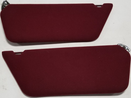 1980 to 1989 Grand Marquis Sun Visor Set Red Ford OEM