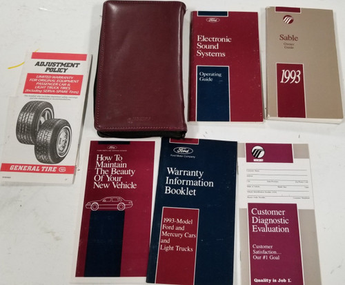1993 Mercury Sable Owner's Manual OEM with Case Owners Operator Guide OEM