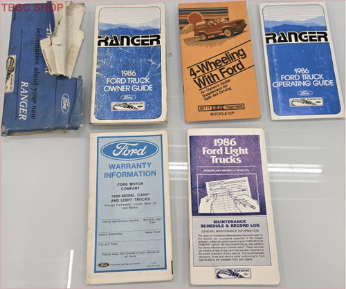1986 86 Ford Ranger owners manual Assembly Kit
