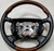 1998 99 00 01 02 2003 Jaguar XJR Steering Wheel With Switches Black Wood HJE9181BA