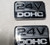 1998 Ford Taurus Mercury Sable Fender Badge Emblem 24V DOHC Set of 2