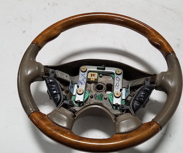 2000 2001 2002 Jaguar S-Type Steering Wheel with Wood Accent Tan XR83-3F563F-CA