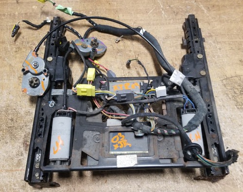 1998 to 2003 Jaguar XJ8 VDP XJR LEFT LH DRIVER FRONT SEAT TRACK WITH MOTORS with Module