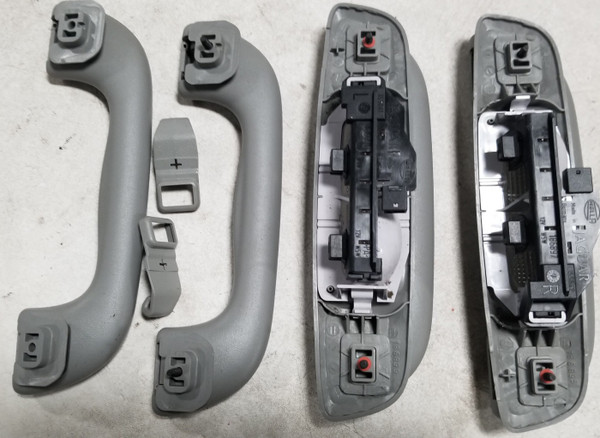 2003 to 2008 Jaguar S-Type S Type Ceiling Over Head Grab Handle Set Gray