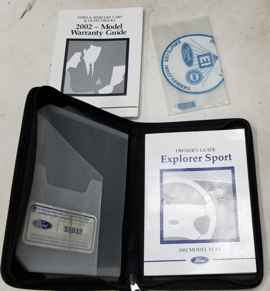 2002 FORD EXPLORER Sport OWNERs Manual Collection Inserts and Case